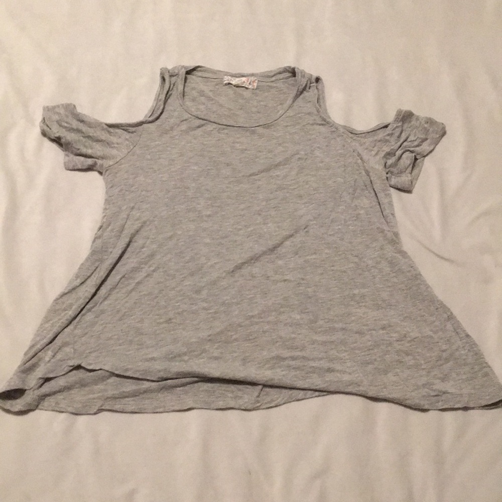 Grey off the shoulder top